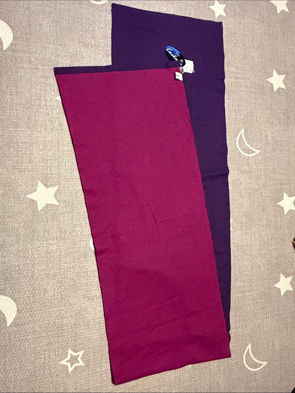 Neiman Marcus Violet and Magenta Double Scarf Wrap